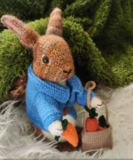 Crochet Rabbit Plush with Carrot Bag